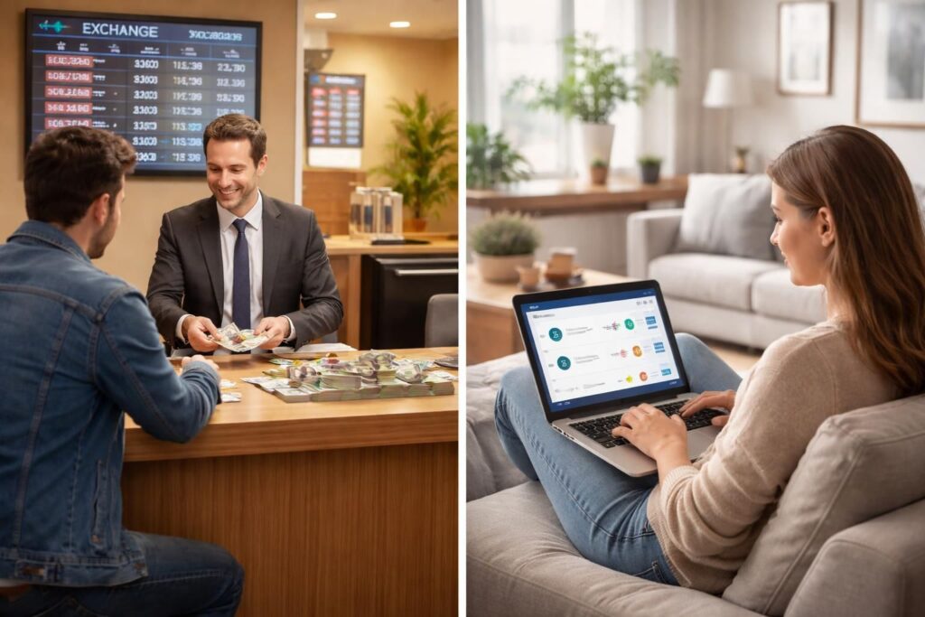 découvrez les avantages et inconvénients des bureaux de change physiques et en ligne pour choisir la meilleure option pour vos besoins de conversion de devises.